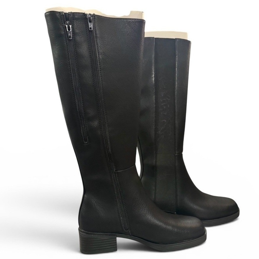 Aerosoles Darlo Black Knee High Boots Square Toe Block Heel Womens 7M A1926 - Picture 2 of 7